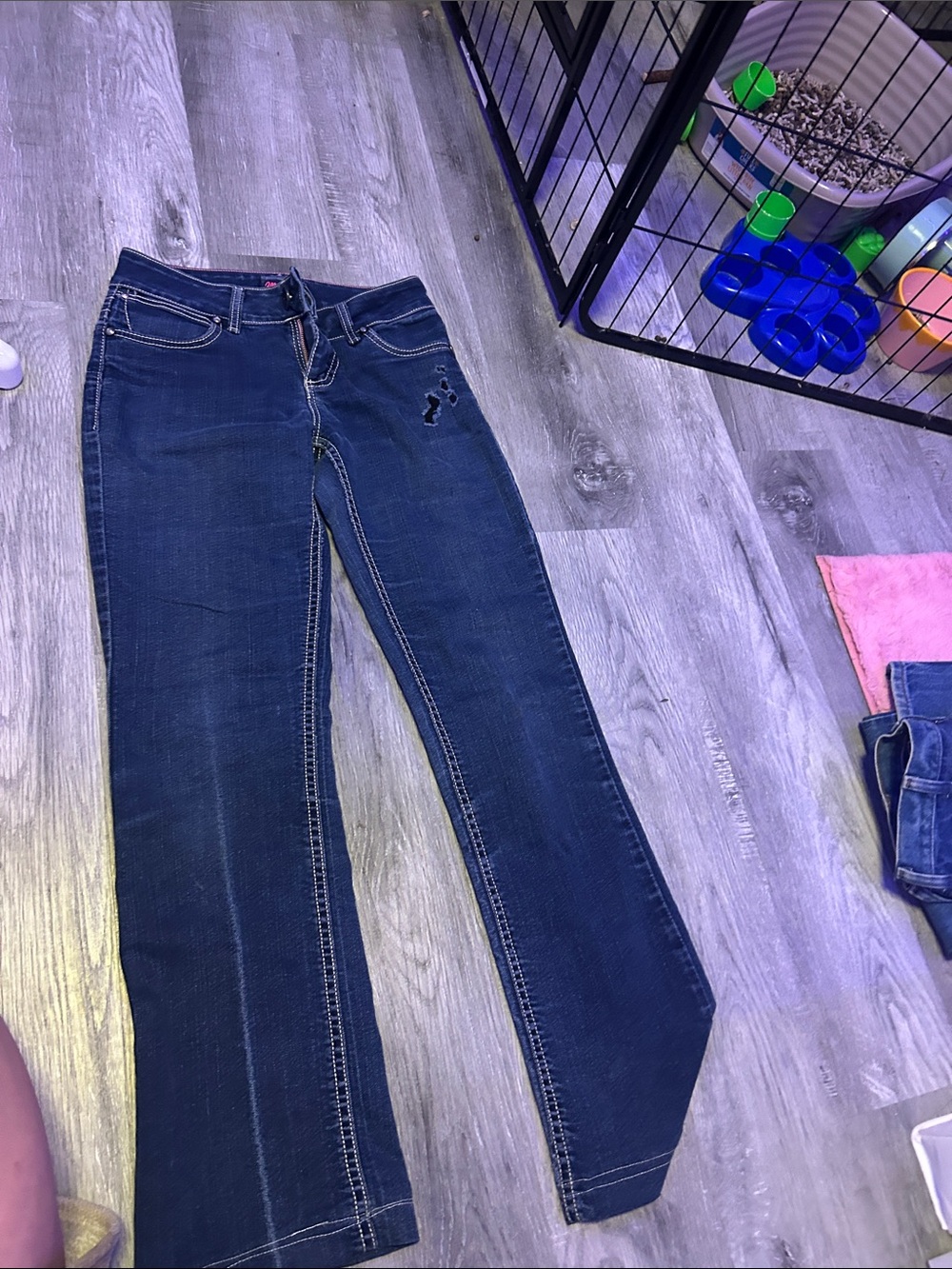 Wrangler Dark Blue Flare Jeans for Women